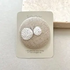 ちょうちょ刺繍ブローチ47㍉