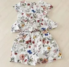 petitmain プティマイン 花柄　セットアップ　90サイズ