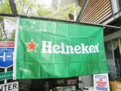 【新品】ハイネケン Heineken　フラッグ　タペストリー 旗 アメリカン雑貨