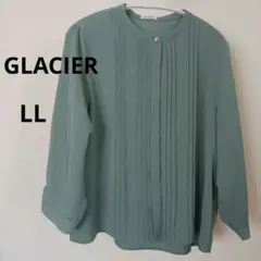 GLACIER 七分袖ピンタックブラウス LLサイズ 【美品】
