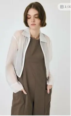 マウジー　SHEER CROPPED ジャケット　MOUSSY