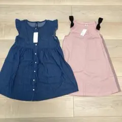ワンピース 120cm 130cm 2点セット キッズ 子ども 女の子 新品
