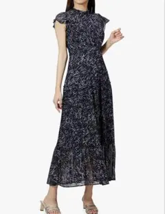 FRAY I.D シフォンプリーツプリントワンピース