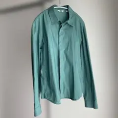 UNIQLO グリーン 長袖シャツ Lサイズ