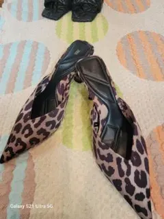 ZARAヒョウ柄ポインテッドトゥミュール