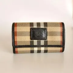 BURBERRY バーバリー キーケース レザー 6連 ノバチェック ホースロゴ