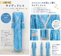 エジプト製 スパンコール サイディドレス ベリーダンス衣装のサムネイル