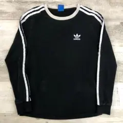 古着 00年代 ADIDAS アディダス サイドラインロンT ブラックのサムネイル