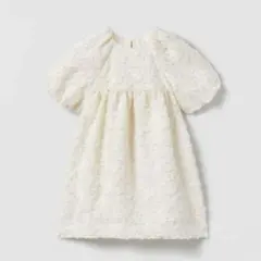 ZARA ホワイトコットンワンピース 12-18ヶ月　ポプリン　刺繍