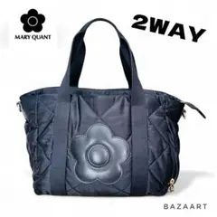 MARY QUANT マリークワント 2WAYショルダーバッグ ハンドバッグ 黒