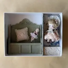 おはこり堂　テディベア 作家　ぬいぐるみ　ハンドメイド　ビスクドール　セットのサムネイル