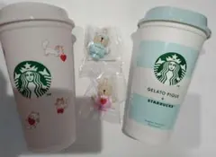 【新品】スタバ　ジェラピケ　バレンタイン　リユーザブルカップ　キャップ　セット
