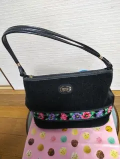 FEILER・ フェイラー ・ハンドバッグ 花柄 刺繍・シェニール織り