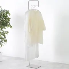 【新品】ハンガーラック スリム 簡単組み立て グレージュ ロングのサムネイル