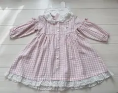 【新品】クーラクール 80サイズ ギンガムチェックワンピース