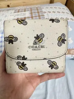 상태좋음 ⭐COACH コーチ 三つ折り財布 ミツバチ柄 ハチ柄 コンパクトウォレット