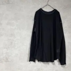 KBF　シアーTシャツ　長袖　黒　シースルー　春夏　ステッチ　縫い目　インナーのサムネイル
