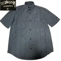 1026【入手困難】ステューシー♤ビッグロゴ　半袖ワークシャツ　即完売品　美品 2026年最新】stussyワークシャツの人気アイテム - メルカリ