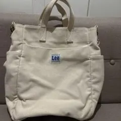 Lee アイボリー トートバッグ　ショルダーバッグ