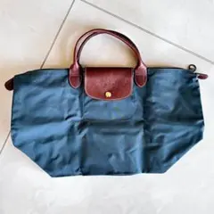 LONGCHAMP　M　ロンシャン　ハンドバッグ　ボストンバッグ レザーコンビ