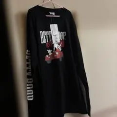 Betty Boop ブラック 長袖Tシャツ