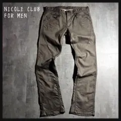 【NICOLE CLUB FOR MEN】ギミックパンツ 48 立体裁断 Y2Kのサムネイル