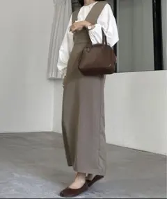 【Louere / ルエレ】薄手ワイドショルダースカート