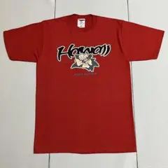 JERZEES 90s USA製 「ハワイの州花」Tシャツ 赤M