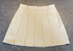 GU プリーツミニスカート　ベージュ　Sサイズ