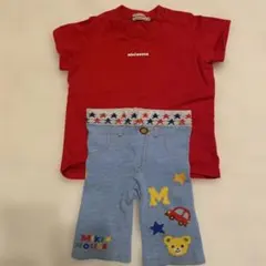 【土日限定価格】早い者勝ち ミキハウス　Tシャツ　レギンスパンツ　セット