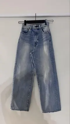 MOUSSY HW DAMAGE LOOSE STRAIGHT 26 BLU