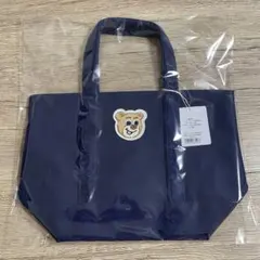 新品未開封　フェイラー　オールドテディ　ワッペントートバッグL ネイビー