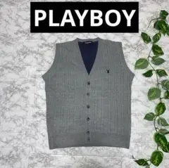 PLAYBOY プレイボーイ ベスト グレー Mサイズ
