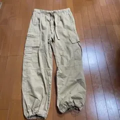 【新品】GAPベージュ カーゴパンツ ゴム入り裾