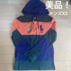ポロラルフローレンボーダーパーカー 刺繍 ビッグポニー　xs