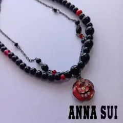 ANNA SUI アナスイ 2本セット ネックレス ローズ バラ チャームのサムネイル