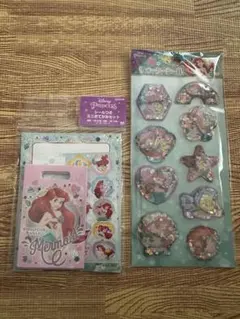ディズニー　アリエル ウォーターシール　レターセット　シール