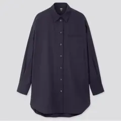 UNIQLO ユニクロ　エクストラファインコットンオーバーサイズロングシャツ