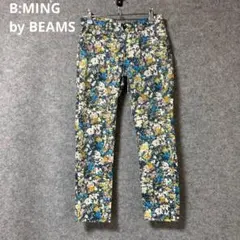 B:MING by BEAMS 花柄スリムフィットカジュアルパンツ