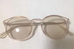クリア ラウンドフレーム サングラス