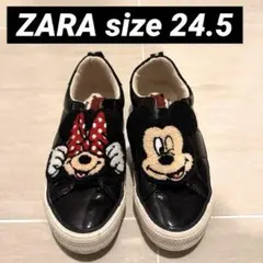 ZARA ディズニー　ミッキー　ミニー　スリッポン