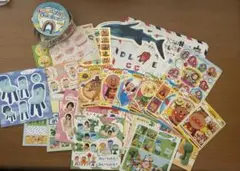 シールセット 小さなお子様向け　まとめ売り　アンパンマンなど　おまけ小物付き