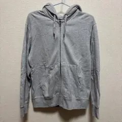 UNIQLO スウェットパーカー 無地 グレー ジップアップ Mサイズ