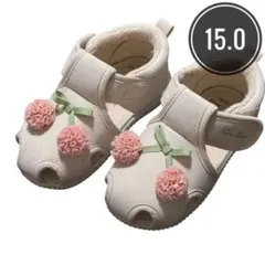 匿名配送❤️サンダル さくらんぼ オフホワイト 15cm
