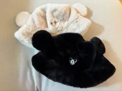 ディズニー　バケットハット　もこもこ　帽子　ディズニーお揃い帽子