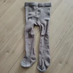 ベージュ 花柄 ベビータイツ