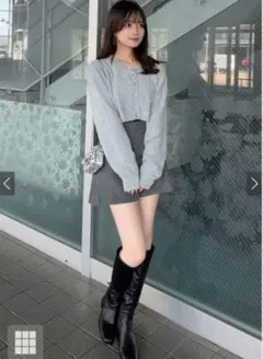 【新品タグ付き】グレイル GRL ラメニットクロップド丈カーディガンのサムネイル