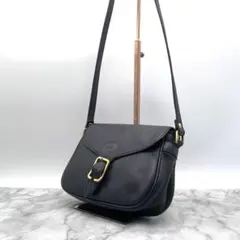 ロンシャン　ショルダーバッグ　肩掛け　斜め掛け　ロゴ　ブラック