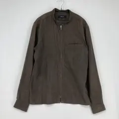 COMME CA ISM ブラウン スタンドカラージャケット Lサイズ