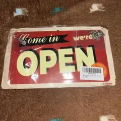 ブリキ看板 アメリカ風雑貨 Open看板